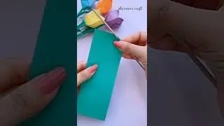 Paper Tulip Flower🌷 / how to make Origami paper Tulip #shorts