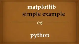 Python: matplotlib simple example