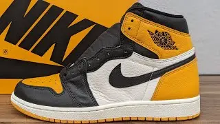 Air Jordan 1 High Retro Yellow Toe 'Taxi' Unboxing