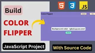 Color Flipper Project using JavaScript for Beginners | With Source Code | #coding #javascript