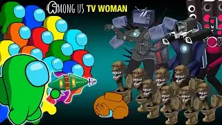 어몽어스 VS TV WOMAN (Camera Man, Speaker Man, Skibidi Toilet) | AMONG US ANIMATION