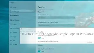 How to turn off show my people in windows 10