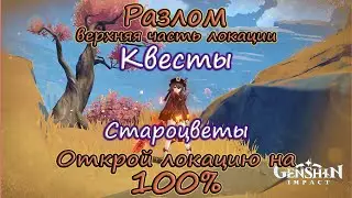 Genshin Impact. Разлом. Верхняя зона. Квесты: Му Нин и староцветы. 60 камней истока