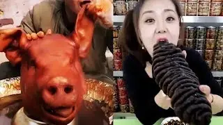 Really Bizarre Weird Food Mukbang - ASMR Compilation