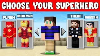 Minecraft but you can CHOOSE YOUR SUPERHERO...