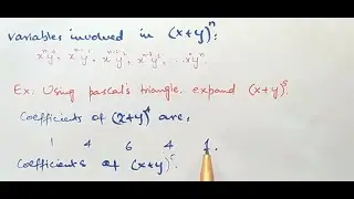 Binomial theorem Expansion , Pascal's Triangle, Finding terms and Coefficients |Part 1|