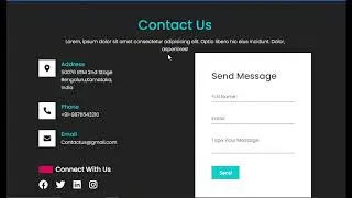 Complete Responsive Contact Us Page in HTML and CSS