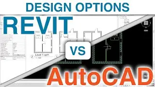 Design option basics, workflow in Revit vs AutoCAD - Revit tutorial