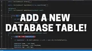 How to Add a New Database Table Using Entity Framework Core with our ASP.NET Core Web App