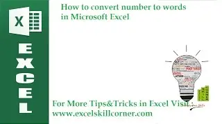 How to convert number to words  in Microsoft Excel