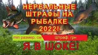 НЕРЕАЛЬНЫЕ Штрафы НА РЫБАЛКЕ 2022! Сколько нужно заплатить за перелов Новые правила рыболовства 2022