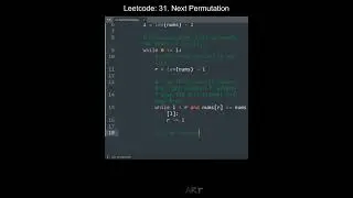 Leetcode 31. Next Permutation in Python | Python Leetcode | Python Coding Tutorial | Python ASMR