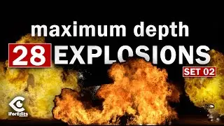 Real Explosion Graphics with Black Screen and Maximum Depth | SET 2 | FREE TO USE | iforEdits