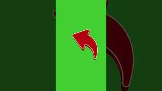 3D Red Back Arrow | GREEN SCREEN  | HD #greenscreeneffect