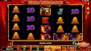 Amatic - Buffalo Thunderstacks - Gameplay Demo
