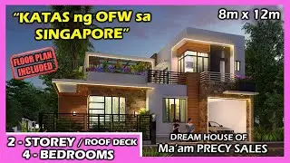 “OFW DREAM HOUSE”| 4-BEDROOM 2-STOREY MODERN HOUSE DESIGN (8m X 12m) KATAS NG OFW SA SINGAPORE