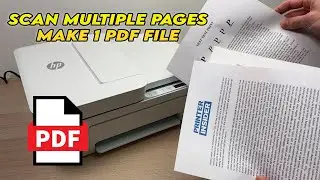 HP Deskjet 4155e Printer : How to Scan Multiple Pages Into One PDF File