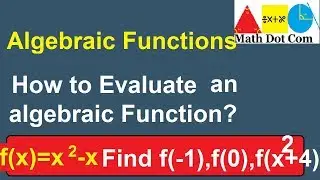How to Evaluate Function for Given Values | Evaluating Functions | Math Dot Com