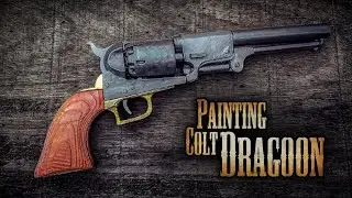 Painting the Cardboard Colt Dragoon  | How to make Cardboard Props look like REAL METAL