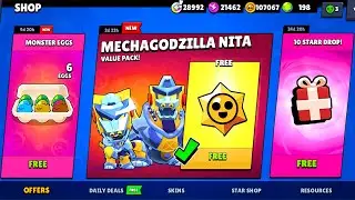 MECHAGODZILLA GIFTS!!!!🎁🎁🎁 - brawl Stars rewards