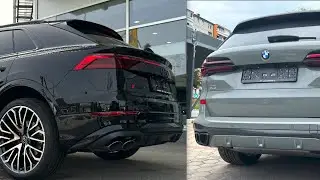 NEW BMW X5 M60i Facelift 2024 vs NEW Audi SQ8 TFSI 2024 Facelift   REVS & Exhaust sound Comparison