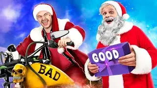 Хороший Санта VS Плохой Санта в Реальной Жизни! Меня Удочерила Семья Санта Клауса!