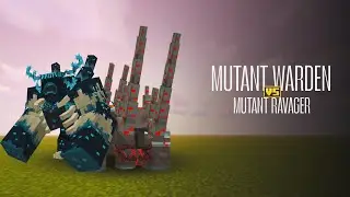 MUTANT RAVAGER VS MUTANT WARDEN - MINECRAFT BATTLE