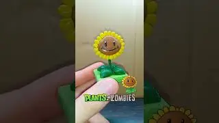 Подсолнух из пластилина по игре Растения против зомби .Plants vs zombies из пластилина.