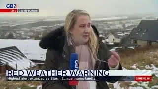 Storm Eunice: GB News North East of England Reporter Rachel Sweeney reports from County Durham