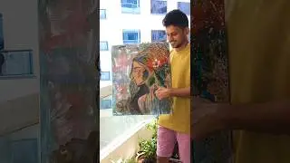 Abstract female art/acrylic painting🎨🖌️#foryou #youtubeshorts #youtube #trending #drawing #art#life