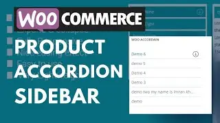 How To Make Products Accordion For WooCommerce As Sidebar