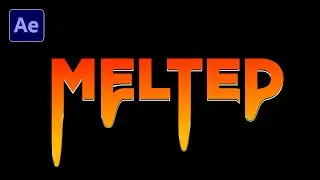 Melted Dripping Text Tutorial in After Effects | EASY | Drip Effect (no plugins)