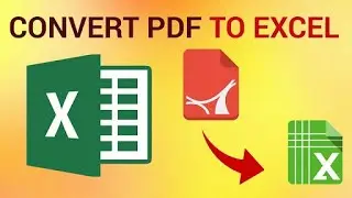 How to convert pdf file to excel format
