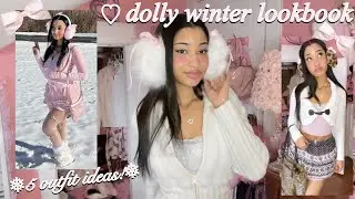 dolly winter lookbook ♡ 5 girly outfit ideas (jfashion, coquette, y2k)