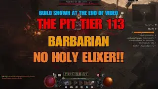 Diablo IV Season 4 Bash Barbarian Pit Tier 113 (No Holy Elixer!)