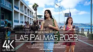 【4K 60fps】🇪🇸 VIRTUAL WALKING TOUR: 🚶 «Las Palmas de Gran Canaria - Spain 2023» 🎧ORIGINAL SOUNDS ASMR