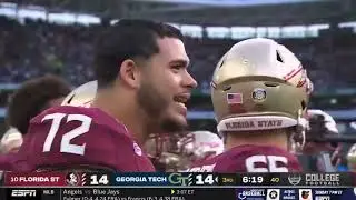 Edwin Joseph Delivers HUGE HIT on Punt Return | #10 Florida State vs Georgia Tech