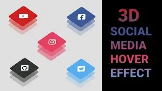 Social Media Hover Effect | CSS Stack Hover Effect | 3D Button Hover | CSS3 | Techy programmers