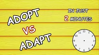 Difference between Adopt and Adapt | adopt vs adapt | The Modern Learning