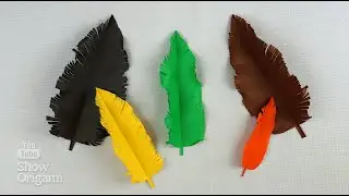 Bird feather made of paper - made simply and quickly