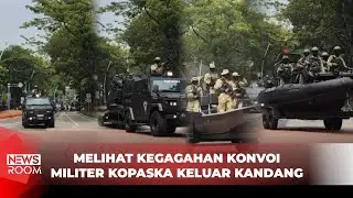 BARISAN KONVOI KOPASKA DAN PERALATAN TEMPURNYA DI MONAS JAKARTA HUT TNI KE-79