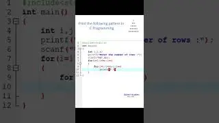 Print the given pyramid pattern in C programming