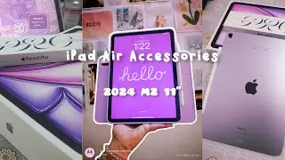 Must-Have Accessories for iPad Air 11” M2 (Purple💜) | IPad Hybrid Case | Ipad Screen Protector | ESR