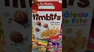 TIM HORTONS TIMBITS BIRTHDAY CAKE CEREAL 