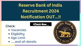 Reserve Bank of India Medical Consultant Recruitment 2024