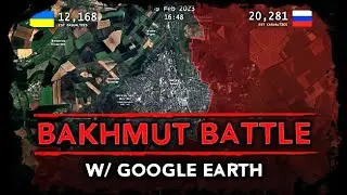 Battle for Bakhmut Map - Ukraine War w/ Google Earth [Jan to Feb]