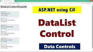 DataList Control | ASP.NET using c# | retrieve data from database and show it into DataList