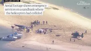 Australia: footage shows aftermath of fatal helicopter crash on the Gold Coast