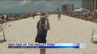 Crowds take to Flora-Bama for 40th anniversary of Flora-Bama Interstate Mullet Toss