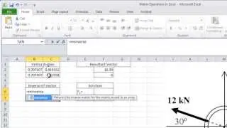 Matrix Operations in Excel
